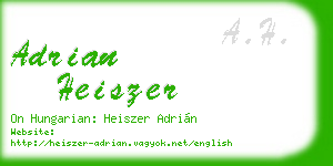 adrian heiszer business card